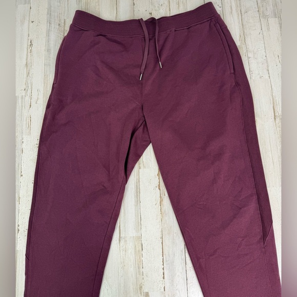 Right Of Way Jogger Pants Mens XL Burgundy Drawstring Casual Stretch - Picture 3 of 11